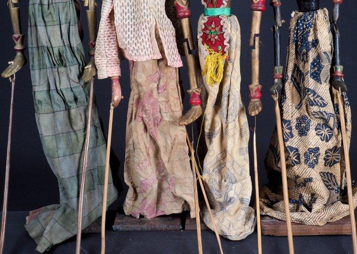 4 Wayang Golék poppen - Java - Indonesië (Zonder, Antiek en Kunst, Kunst | Niet-Westerse kunst