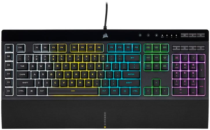 Corsair K55 RGB Pro Gaming Toetsenbord QWERTY toetsenborden, Computers en Software, Toetsenborden, Verzenden