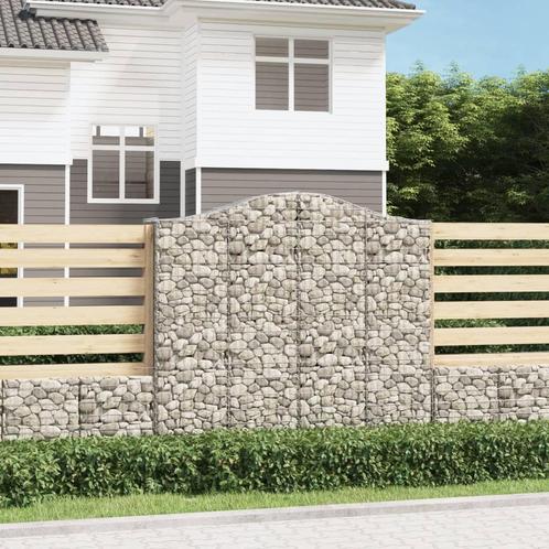 vidaXL Schanskorven 3 st gewelfd 200x50x180/200 cm ijzer, Tuin en Terras, Bloempotten, Nieuw, Verzenden