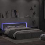 vidaXL Bedframe met hoofdeinde en LED-licht betongrijs, Huis en Inrichting, Nieuw, Verzenden