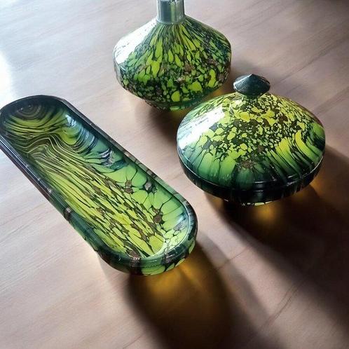 Vintage Ensemble de toilette (3) - Verre, Antiek en Kunst, Curiosa en Brocante