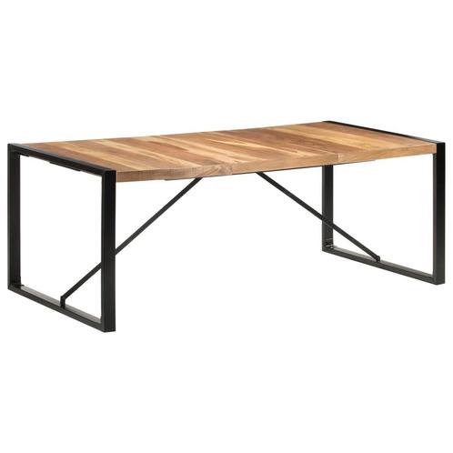 vidaXL Eettafel 200x100x75 cm massief hout, Huis en Inrichting, Tafels | Eettafels, Nieuw, Verzenden