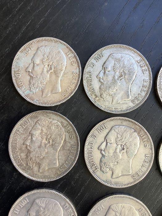 België. Leopold II. 5 Francs 1867-1875 (Zonder Minimumprijs), Postzegels en Munten, Munten | Europa | Niet-Euromunten