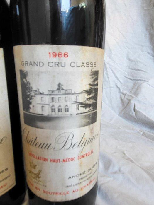 1966 Chateau Belgrave - Haut-Médoc Grand Cru Classé - 2, Verzamelen, Wijnen