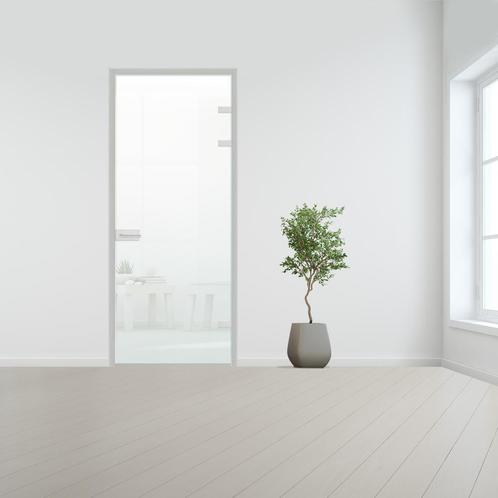 Glazen deur met kozijnsysteem - Aluminium beslag-Rechtsdraai, Doe-het-zelf en Bouw, Glas en Ramen, Nieuw, Verzenden