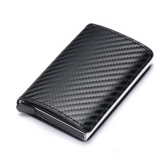 RFID Creditcard Houder Portemonnee - Vintage Leren Aluminium, Handtassen en Accessoires, Portemonnees, Nieuw, Verzenden