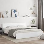 vidaXL Bedframe met hoofdeinde wit 200x200 cm, Verzenden, Nieuw
