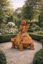 Beeld, XL Fairy on Turtle - 82 cm - IJzer - 2026, Antiek en Kunst