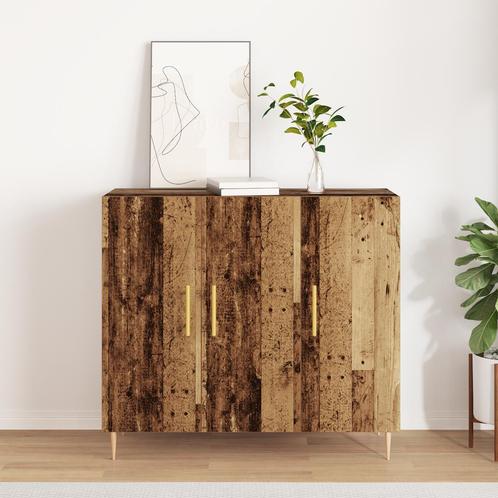 vidaXL Dressoir in Oud Hout, 90x34x80 cm, Gemaakt van, Huis en Inrichting, Kasten | Dressoirs, Nieuw, Verzenden