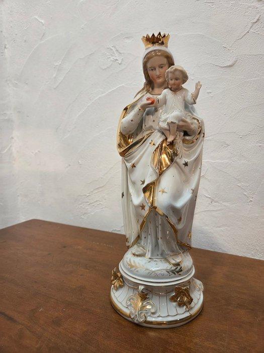 Beeld - Madonna met Kind - 36 cm - Antiek - Porselein -, Antiek en Kunst, Antiek | Boeken en Manuscripten