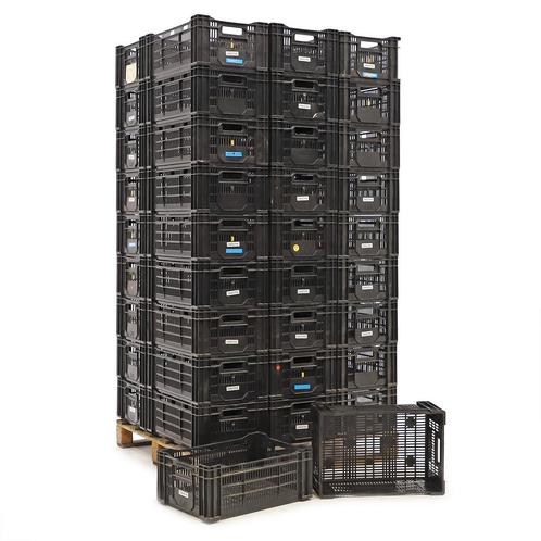 Gebruikte Euronorm stapelbakken wanden + bodem geperforeerd, Doe-het-zelf en Bouw, Kratten en Dozen, Gebruikt, Ophalen of Verzenden
