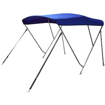 Biminitop Rvs 3 Boog 160-180cm Breed Blauw, Ophalen of Verzenden