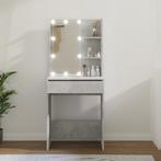 vidaXL Kaptafel met LED-verlichting 60x40x140 cm betongrijs, Huis en Inrichting, Tafelonderdelen, Verzenden, Nieuw