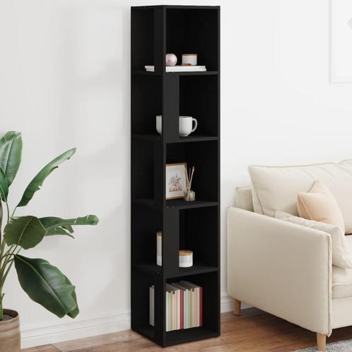 vidaXL Hoekkast 33x33x164,5 cm bewerkt hout zwart, Huis en Inrichting, Kasten | Overige, Nieuw, Verzenden