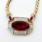 Swarovski - Plaqué or, Cristal rouge rubis - Vintage des