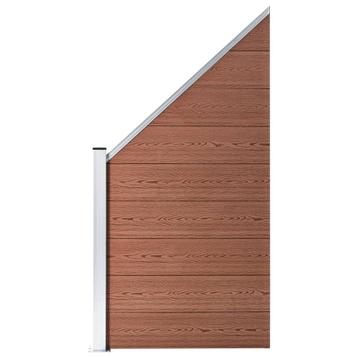 vidaXL Schuttingpaneel 95x(105-180) cm HKC bruin, Tuin en Terras, Verzenden, Nieuw