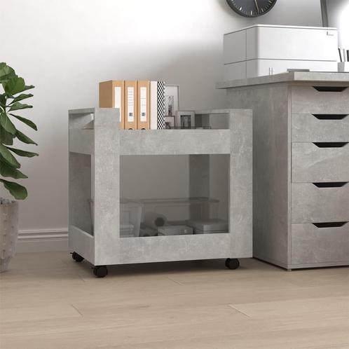 vidaXL Bureaukastje 60x45x60 cm bewerkt hout betongrijs, Huis en Inrichting, Overige Huis en Inrichting, Nieuw, Verzenden