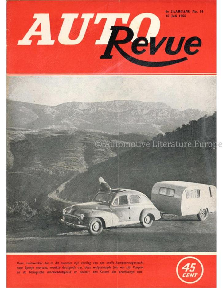 1955 AUTO REVUE MAGAZINE 14 NEDERLANDS, Livres, Autos | Brochures & Magazines, Enlèvement ou Envoi