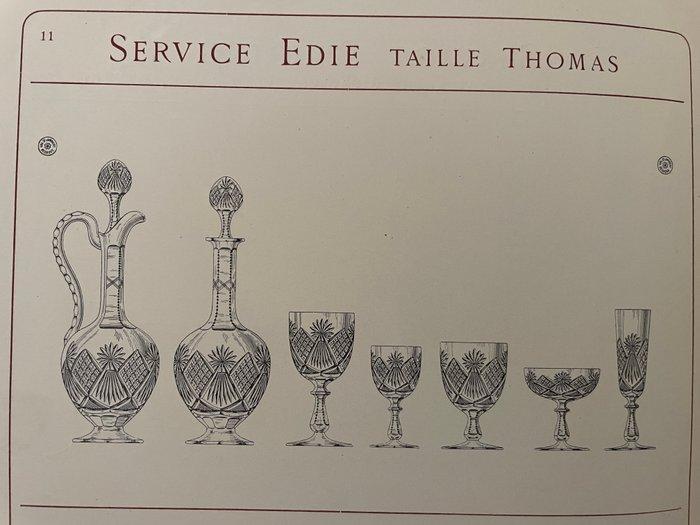 Val Saint Lambert - Service de table (11) - Edie, taille, Antiquités & Art, Antiquités | Verre & Cristal