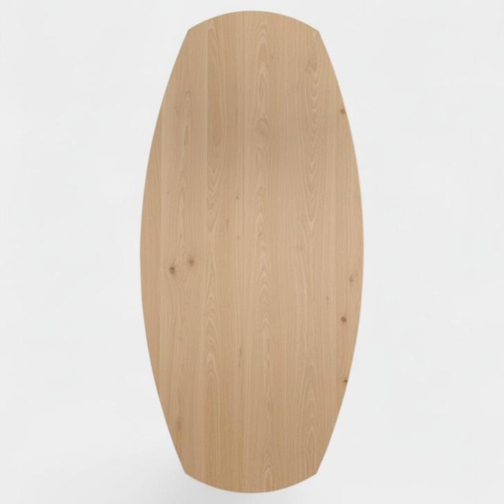 Tafelblad Zweeds Ovaal Eikenhout 200x100, Huis en Inrichting, Tafels | Eettafels