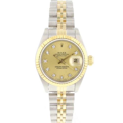 Rolex Lady-Datejust 26 69173 uit 1988, Bijoux, Sacs & Beauté, Montres | Femmes, Envoi