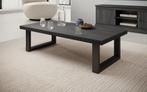 Meubella Salontafel zwart eiken 130x65x36 cm rechthoekig, Verzenden, Nieuw, 50 tot 100 cm, Minder dan 50 cm