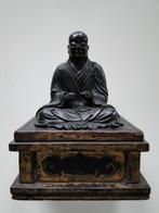 Darstellung eines buddhistischen Mönches - Hout - Japan -, Antiek en Kunst
