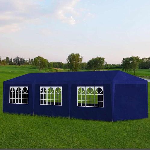 vidaXL Partytent 3x9 m blauw, Tuin en Terras, Partytenten, Nieuw, Verzenden