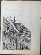 François Szulman (1931-2024) - Paysage avec village. (Vendu, Antiquités & Art