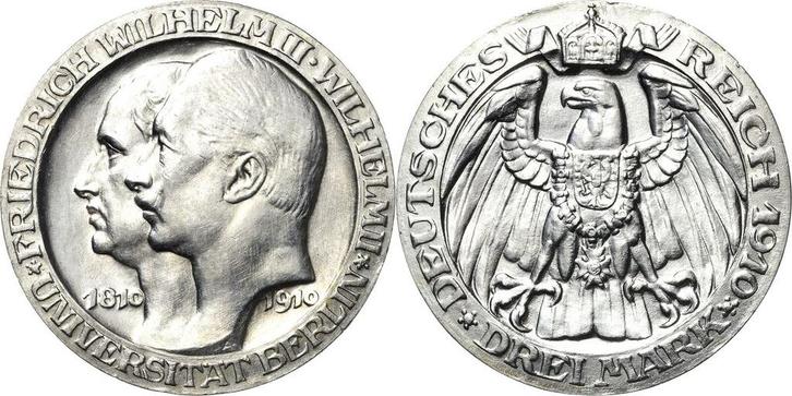 3 Mark 1910 Pruisen Wilhelm Ii 1888-1918, Timbres & Monnaies, Monnaies | Europe | Monnaies non-euro, Envoi