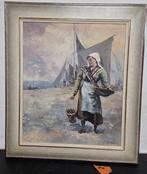 Ingi Riis Hansen (XX) - Fischerfrau am Strand mit