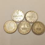 Duitsland, Weimar Republiek. 5 x 1 Mark Silber,, Postzegels en Munten