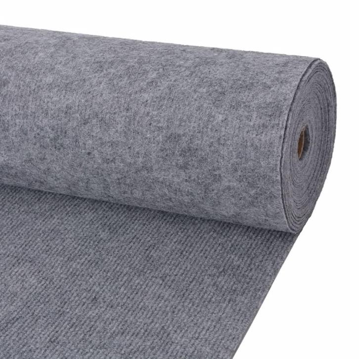 vidaXL Tapijt 1,2x20 m ribstof grijs, Tuin en Terras, Deurmatten, Nieuw, Verzenden