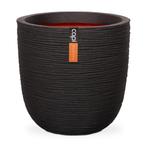 NIEUW - Bloempot Capi Rib Ø 55 cm - zwart, Tuin en Terras, Verzenden, Nieuw