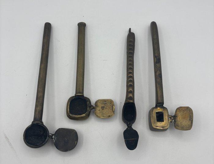 Inktpot (4) - Gepatineerd brons, Antiquités & Art, Antiquités | Autres Antiquités