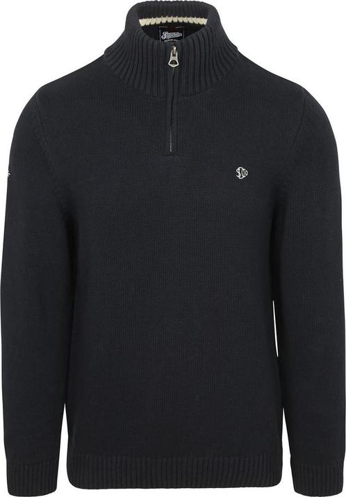 Superdry Half Zip Trui Heavy Navy maat Maat 52/54 (L) Heren, Kleding | Heren, Truien en Vesten, Blauw, Nieuw, Maat 52/54 (L), Verzenden