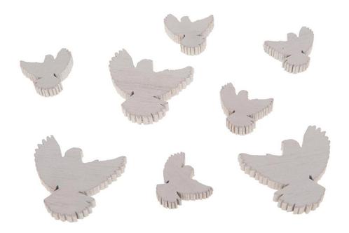 Houten vogeltjes mix white wash 3-7cm. Houten figuurtjes, Hobby en Vrije tijd, Knutselen, Nieuw