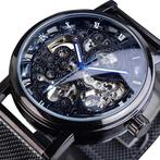 Gouden Kast Luxe Horloge voor Heren - Mesh Bandje, Verzenden, Nieuw, Winner
