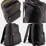 Santoni - SANTONI Black Leather Backpack 1.950,00 € - Rugzak, Nieuw
