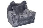 Fauteuil Kinderen Grijs | Wasbaar | Teddy Slaapbank | OP=OP, Ophalen of Verzenden