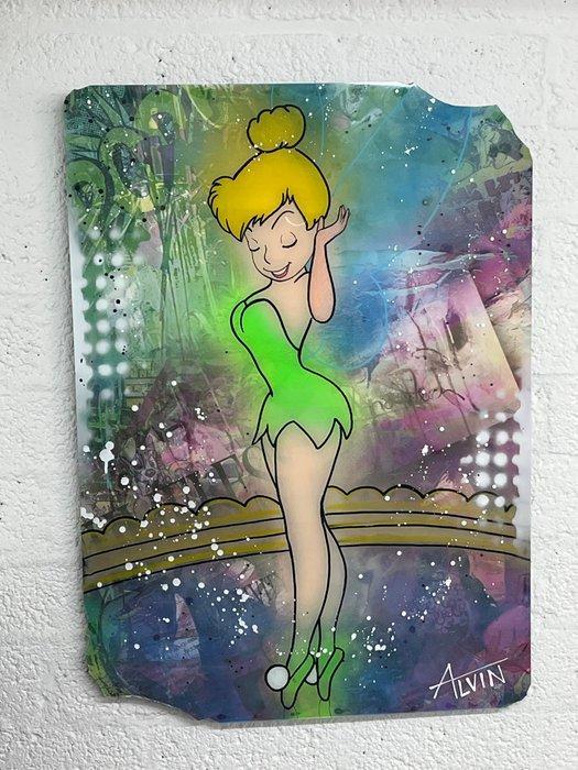 Alvin Silvrants - Cute Tinkerbell on a mirror - High Gloss, Antiek en Kunst, Kunst | Schilderijen | Modern