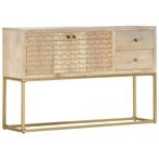 vidaXL buffet doré 120x30x75 cm bois de manguier massif, Verzenden, Neuf