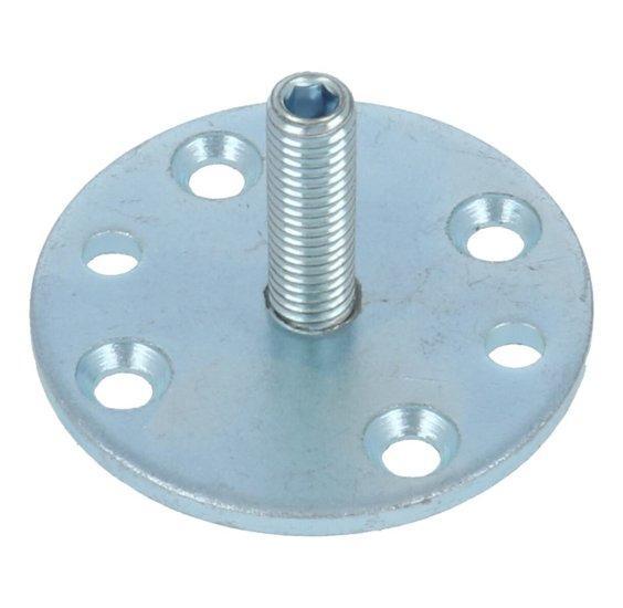 Intersteel Metalen onderplaat met vaste M8 pin, Doe-het-zelf en Bouw, IJzerwaren en Bevestigingsmiddelen, Ophalen of Verzenden