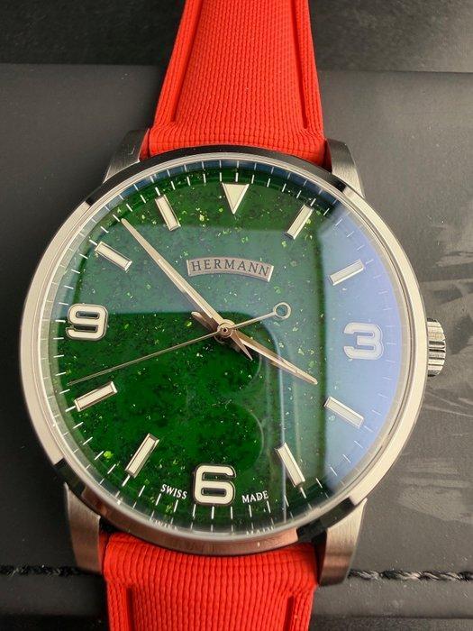 Hermann Stellar - Automatic Swiss Made - Aventurine Verte -, Handtassen en Accessoires, Horloges | Heren