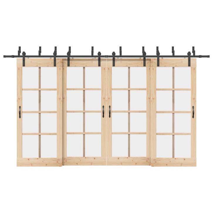 vidaXL Doos met onderdelen voor schuifdeur 400 cm staal, Doe-het-zelf en Bouw, Hang- en Sluitwerk, Nieuw, Verzenden