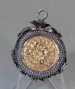 Antiek pomander snuif/geurdoosje met bloemen en dieren -