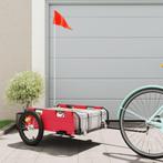 vidaXL Fietstrailer oxford stof en ijzer rood, Fietsen en Brommers, Fietsaccessoires | Aanhangwagens en Karren, Verzenden, Nieuw