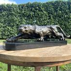 Sculpture, Sluipende panter - 14 cm - Bronze, Marbre, Antiek en Kunst