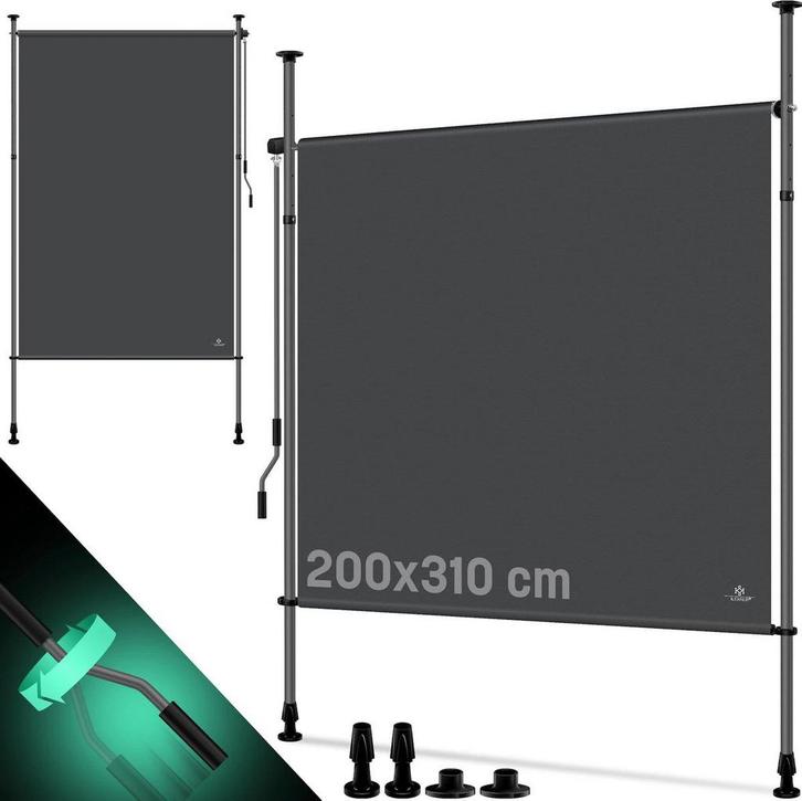 KESSER® Markies – Zonwering - Waterdicht - 200x310 cm - Grij, Tuin en Terras, Schaduwdoeken, Nieuw, Verzenden
