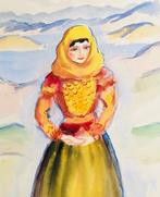 Paul Bret (1902-1956) - Lâme slave - Gouache originale